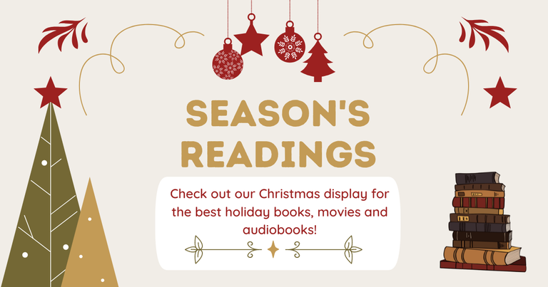 Check out our Christmas display for the best holiday books, movies and audiobooks!